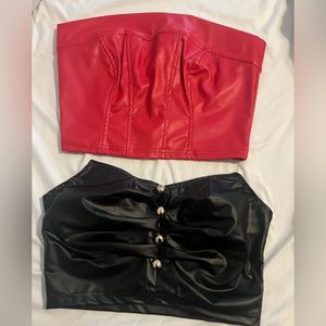 Vegan leather bustiers